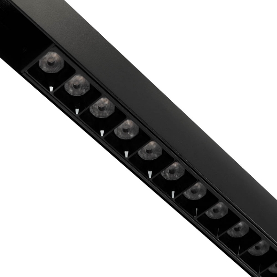 Imagine Spot Negru FAGURE Fix 18W 4000K IP20 pentru Sina Magnetica - NOVELITE