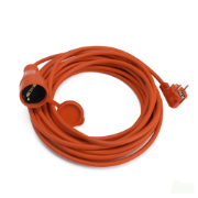 Imagine Cordon prelungitor cu fișă și cuplă 3x1,5mm² 20m portocaliu – BYLION