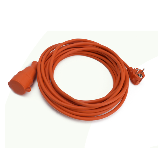 Imagine Cordon prelungitor cu fișă și cuplă 3x1,5mm² 20m portocaliu – BYLION