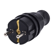 Imagine Ștecher cauciuc IP44 negru – BYLION