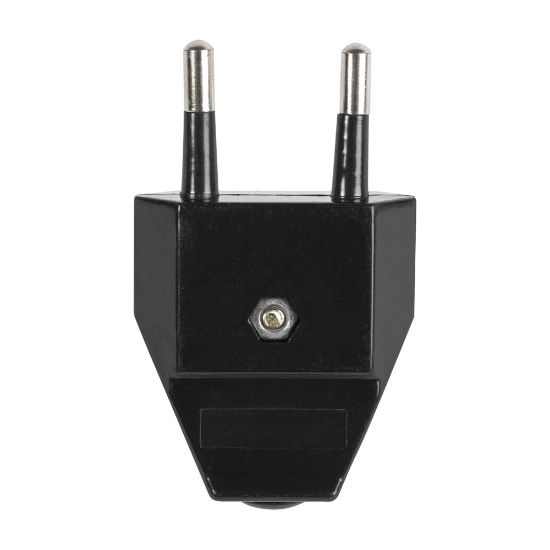 Imagine Ștecher plat fără contact de protecție negru – NOVELITE