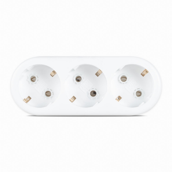 Imagine Triplu ștecher Schuko ceramic – IPEE