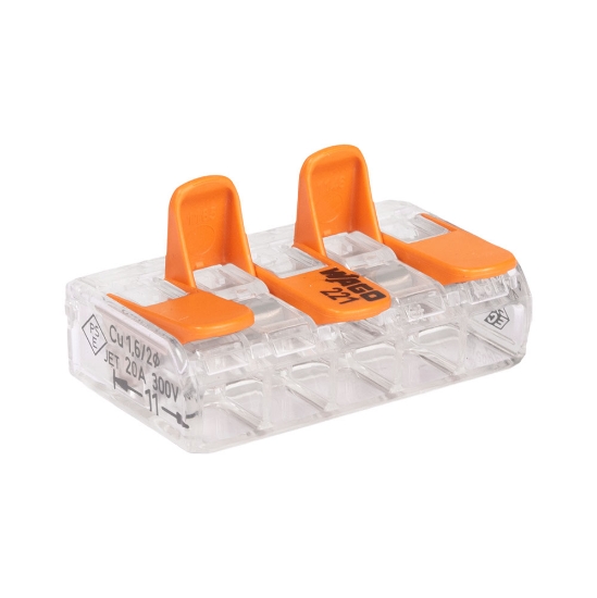 Imagine Clemă legătură 5 conductoare FY/MYF 0,2-4mm² – WAGO | 221-415