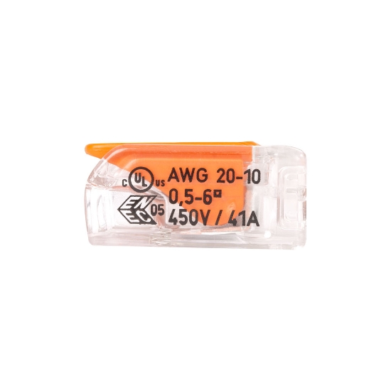 Imagine Clemă legătură 2 conductoare FY/MYF max. 6mm² – WAGO | 221-612