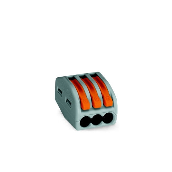 Imagine Clemă legătură 3 conductoare MYF max. 4mm² – WAGO | 222-413