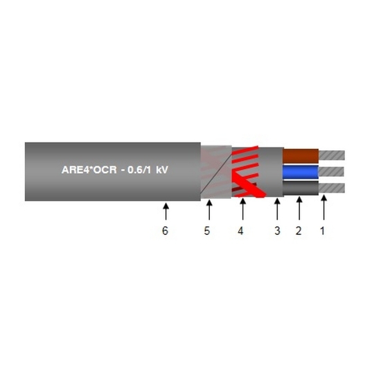 Imagine Cablu aluminiu tip Enel, ARE4OCR 3x50+25C mm² DC4126