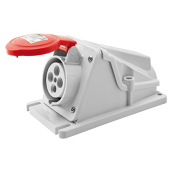 Imagine Priză industrială aplicată 3P+N+E 16A 400V IP44 6h 90° – GEWISS | GW62482