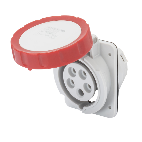 Imagine Priză industrială încastrată 3P+N+E 32A 400V IP67 6h 10° – GEWISS | GW62243H