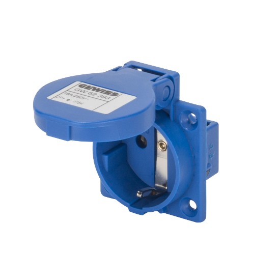 Imagine Priză industrială încastrată 2P+E 16A 230V IP54 10° – GEWISS | GW62393