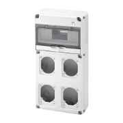 Imagine Tablou neechipat 10 module 4 locuri priză IP65 – GEWISS | GW68003N