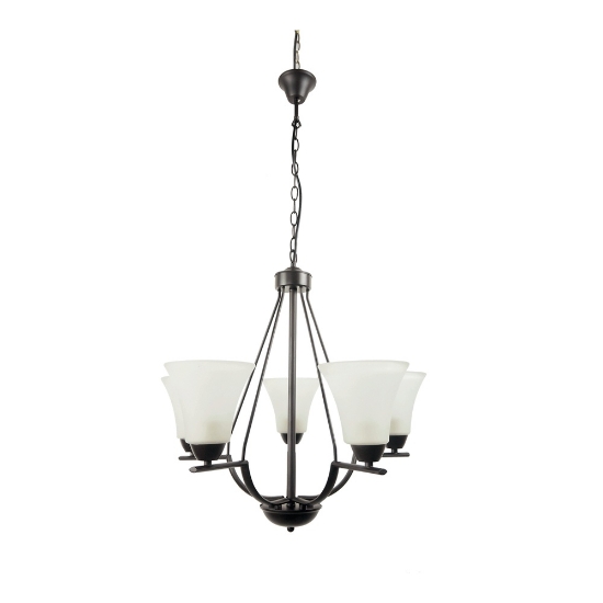 Imagine Lustra Midnight Negru+Alb 5xE27 40W