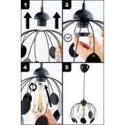 Imagine Pendul Peri Drip Roz 1XE27 60W 70cm