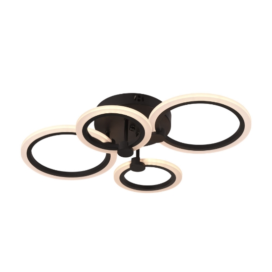 Imagine Lustra Urban LED 45W 3CCT 3150lm IP20, Negru, Erste