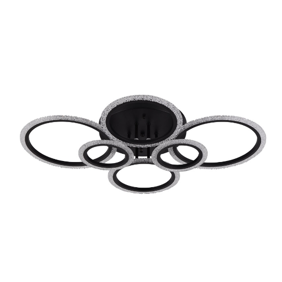 Imagine Lustra Lumia LED 90W 3CCT 6300lm IP20, negru, Erste