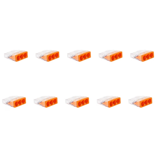 Imagine Clemă legătură 3 conductoare FY 0,5-2,5 mm², set 10 buc – WAGO | 2273-203