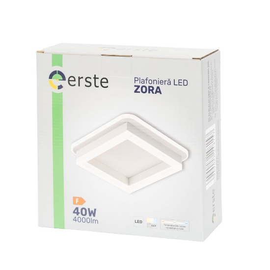 Imagine Plafoniera Zora LED 40W 3CCT 4000lm IP20, alb, Erste