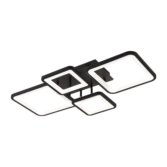 Imagine Plafoniera Ambient LED 70W 3CCT 3850lm, negru, Erste
