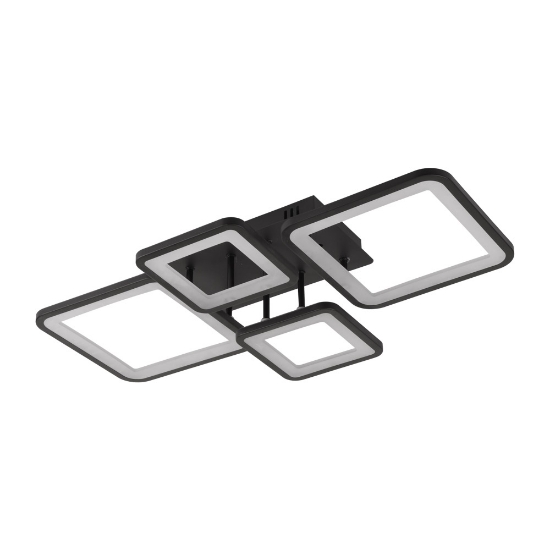 Imagine Plafoniera Ambient LED 70W 3CCT 3850lm, negru, Erste