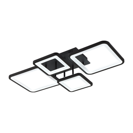 Imagine Plafoniera Ambient LED 70W 3CCT 3850lm, negru, Erste