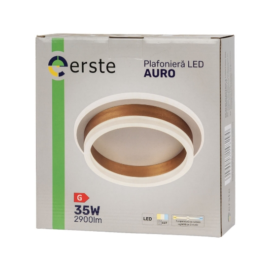 Imagine Plafoniera Auro LED 35W 3CCT 2900lm IP20, auriu, Erste