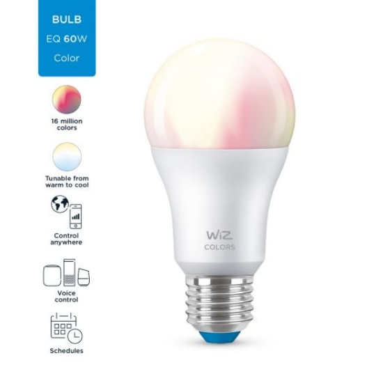 Imagine Bec LED A60 8-60W E27 922-965 RGB wifi, Wiz