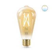 Imagine Bec LED filament  ST64 6.7-60W E27 920-950, auriu, Wiz