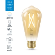Imagine Bec LED filament  ST64 6.7-60W E27 920-950, auriu, Wiz