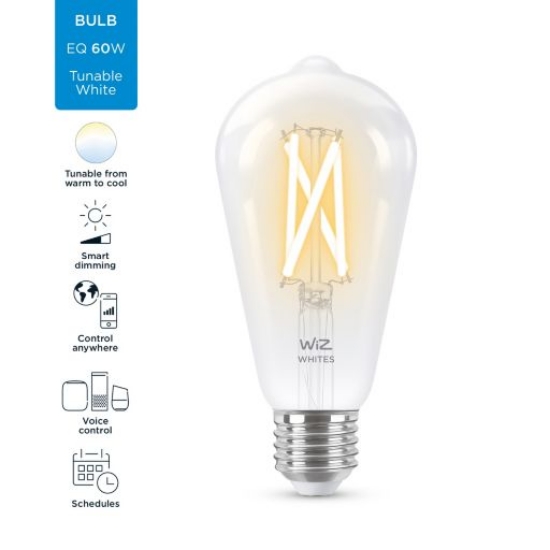 Imagine Bec LED filament ST64 6.7-60W E27 927-965 wifi, Wiz