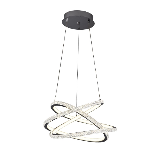Imagine Pendul Style LED 140W 1m 3CCT cu telecomanda, crom, Erste