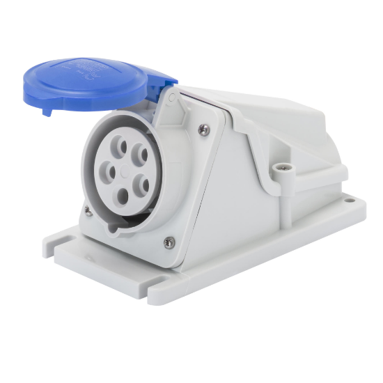 Imagine Priză industrială aplicată 2P+E 32A 230V IP44 6h 90° – GEWISS | GW62488