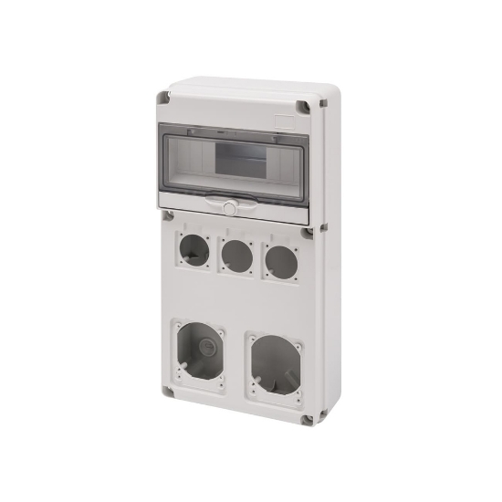 Imagine Tablou neechipat 10 module 5 locuri de priza IP65 – GEWISS | GW68027N