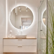 Imagine Oglindă baie rotundă cu iluminare LED 10W CCT Ø70 cm IP44 – ERSTE