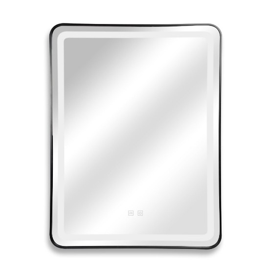 Imagine Oglindă baie cu iluminare LED 10W CCT 59x78 cm negru IP44 – ERSTE