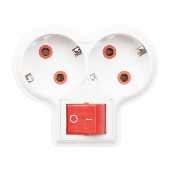 Imagine Adaptor 2 Prize cu CP cu Intrerupator Compact