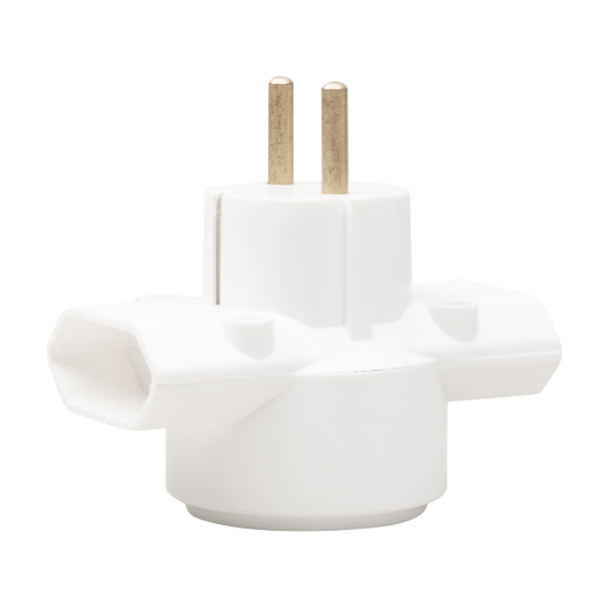 Imagine Adaptor 3 Prize 2x priza fara CP Si 1x priza cu CP