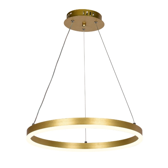 Imagine Pendul Rotund LED 30W 3CCT 2100lm IP20, auriu, Erste