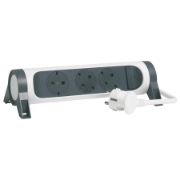 Imagine Prelungitor rotativ Premium 3x2P F, cablu 1,5 m, alb
