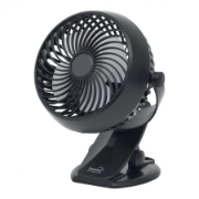 Imagine Ventilator cu acumulator si clema, 10 cm, negru