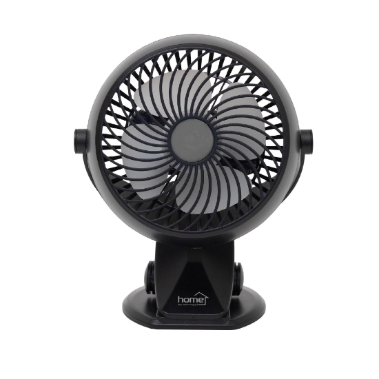Imagine Ventilator cu acumulator si clema, 10 cm, negru