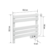 Imagine Uscător electric de prosoape montat pe perete, alb, 150 W