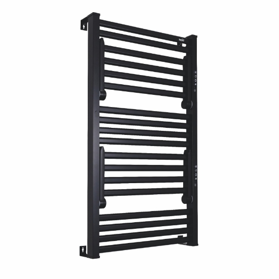 Imagine Uscător electric de prosoape montat pe perete, negru, 345 W