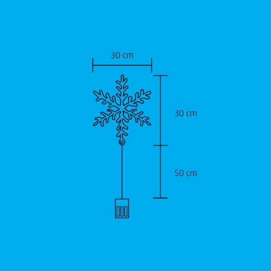 Imagine Decor fereastra, acril, cu LED-uri, fulg de zapada