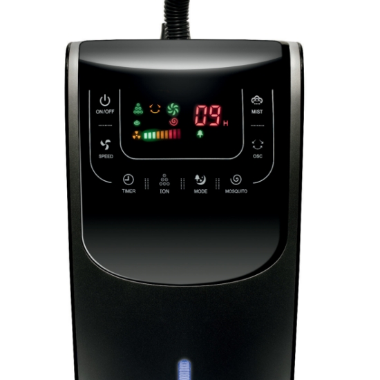 Imagine Ventilator cu umidificare, negru, 45 cm, 90 W
