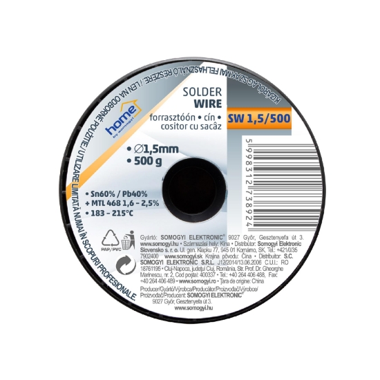 Imagine Cositor cu sacâz, 1,5 mm, 500g