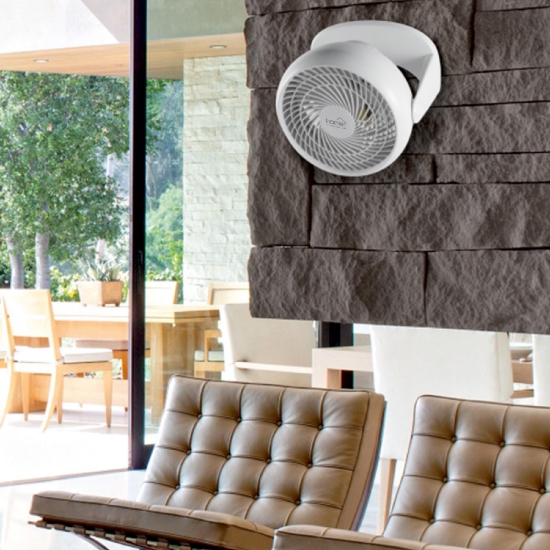 Imagine Ventilator de masa / de perete, 23 cm, alb