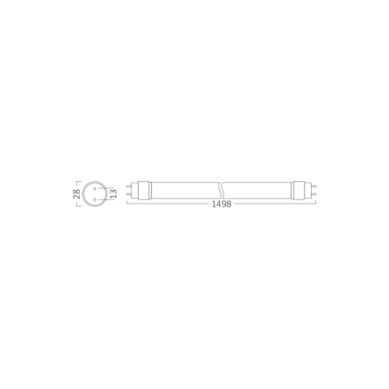 Imagine TUB LED 1500MM 24W 2400LM 3000K T8 ALB 2CAP