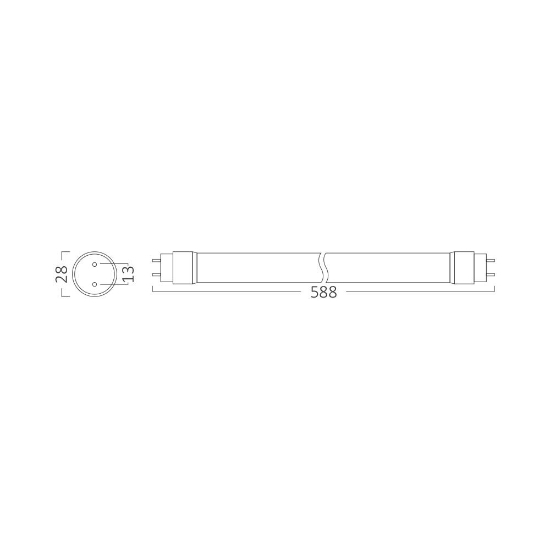 Imagine TUB LED 600MM 9W 900lm 3000K T8 ALB ALIM 1CAP