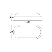 Imagine PLAFONIERA LED 8W 6500K 160x90x51MM IP54 BULKHEAD