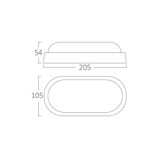 Imagine PLAFONIERA LED 12W 3000K 205x105x53.5MM IP54 BULKHEAD