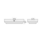 Imagine PLAFONIERA LED 12W 3in1 D:206MM IP65 NEGRU BULKHEAD ELP